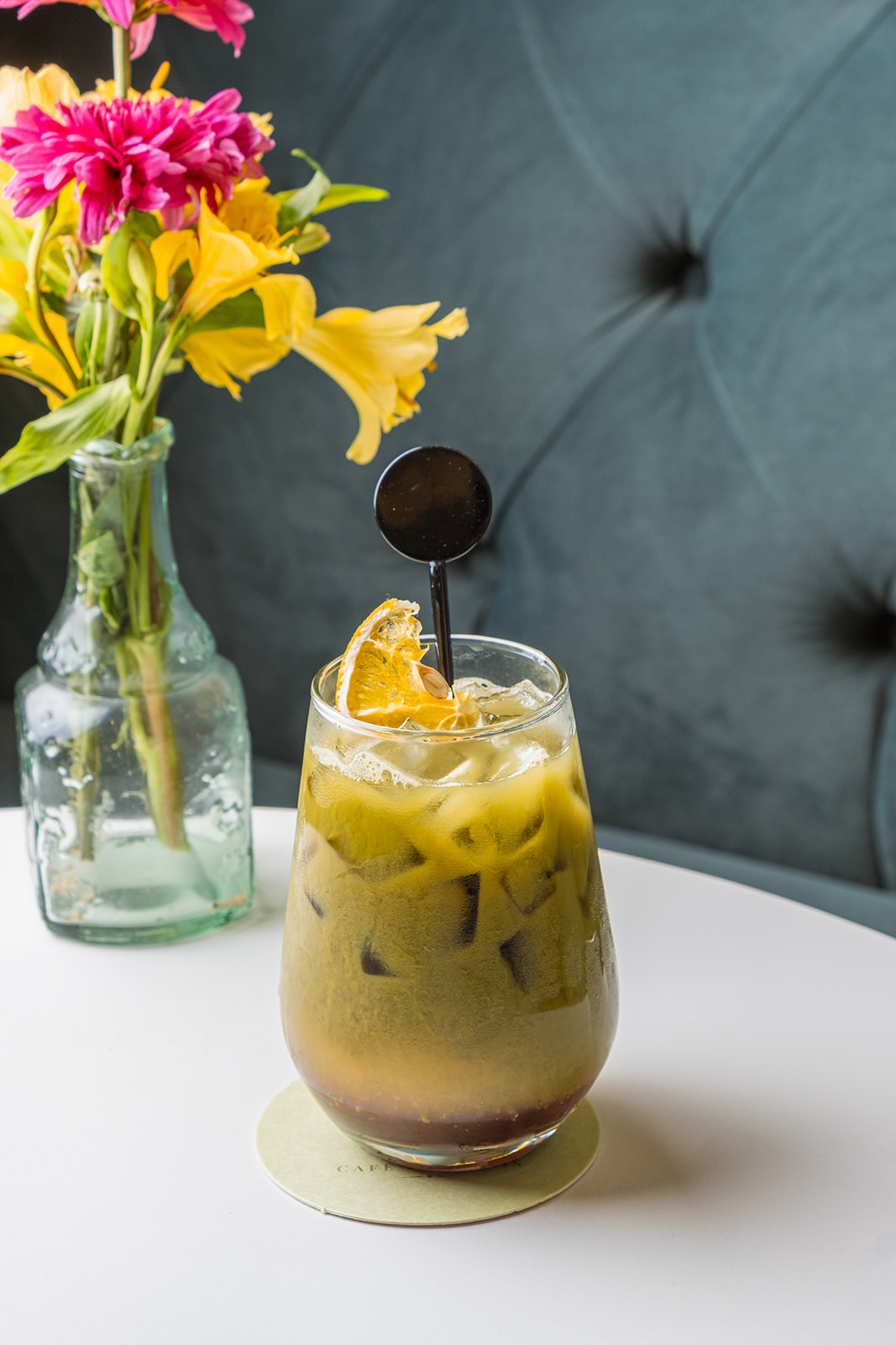 Iced matcha orange