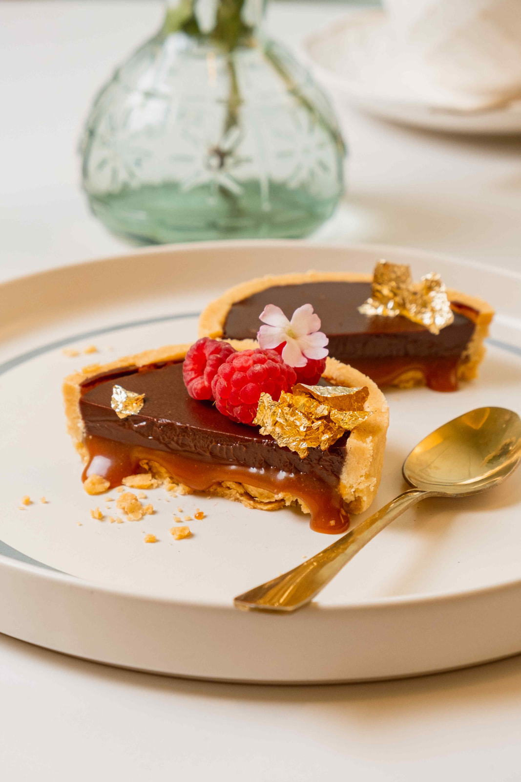 Chocolate tartlet, salted butter caramel