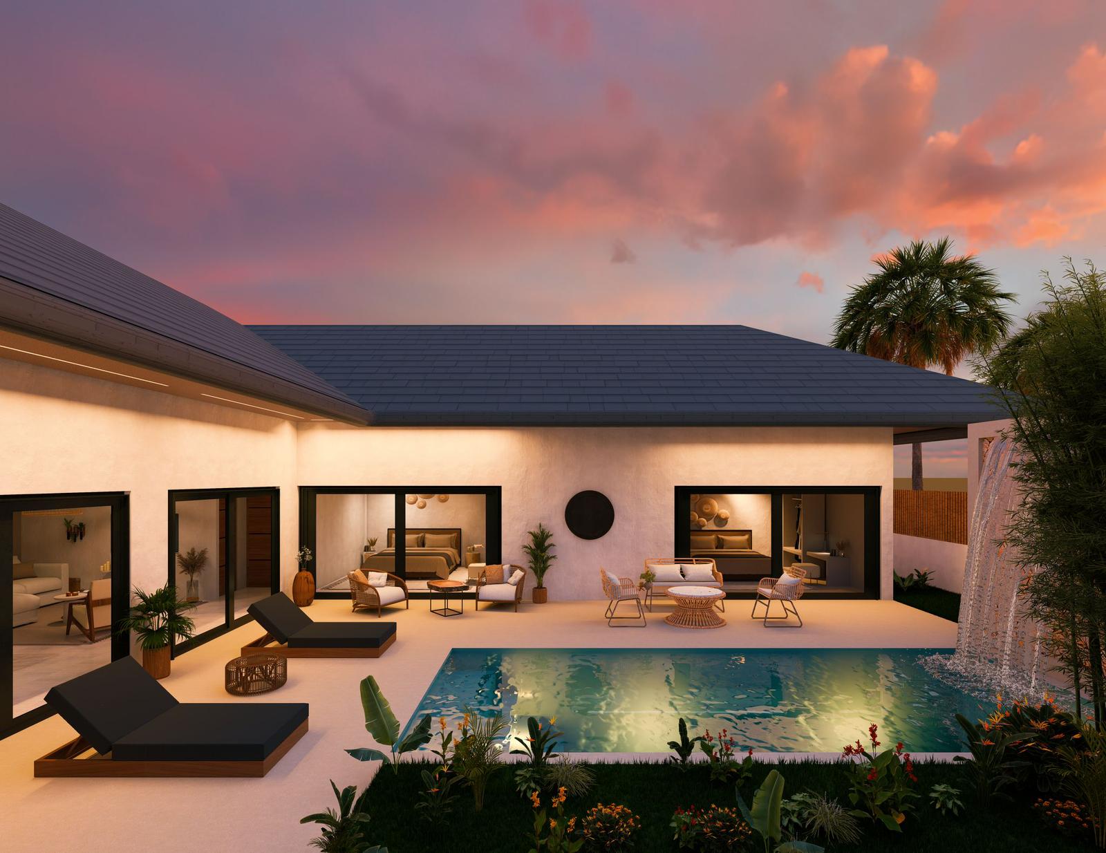 Villa 3 chambres contemporaine avec piscine privée à Lamai