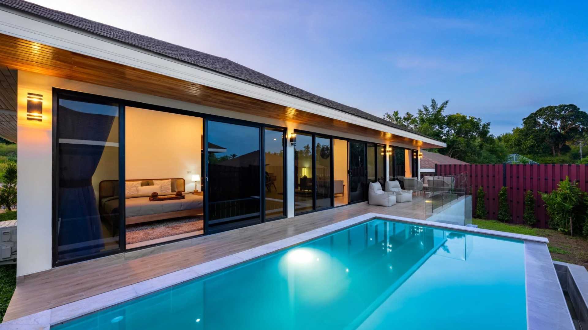 Villa moderne de 3 chambres neuve avec piscine privée à Bophut