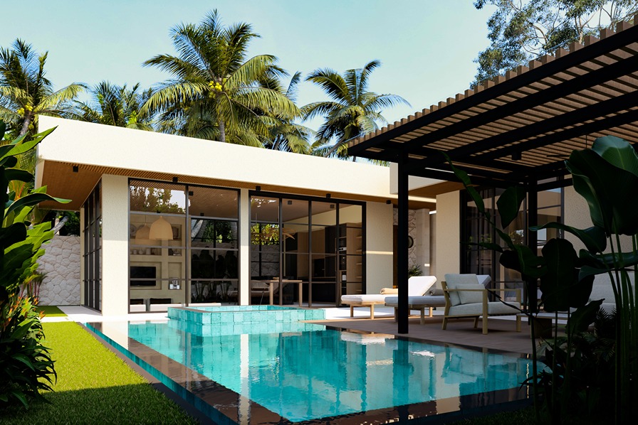 2 Bedroom Modern Tropical Villa in Ungasan near Balangan (VLUGS062A) (Offplan)